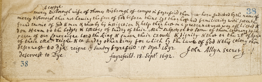 Indictment of Mercy Disborough