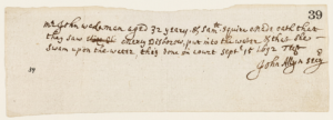 Testimony of John Wakeman against Mercy Disbrough